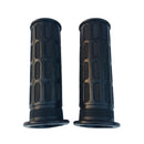 2 x Black Rubber Non-Slip Handlebar Grips for Wheelbarrow, Tractors, Mowers