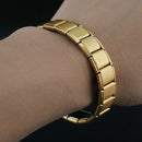 Couple Germanium Titanium Steel Elastic Bracelet Stretch Bracelet Bangle Fo D6X3