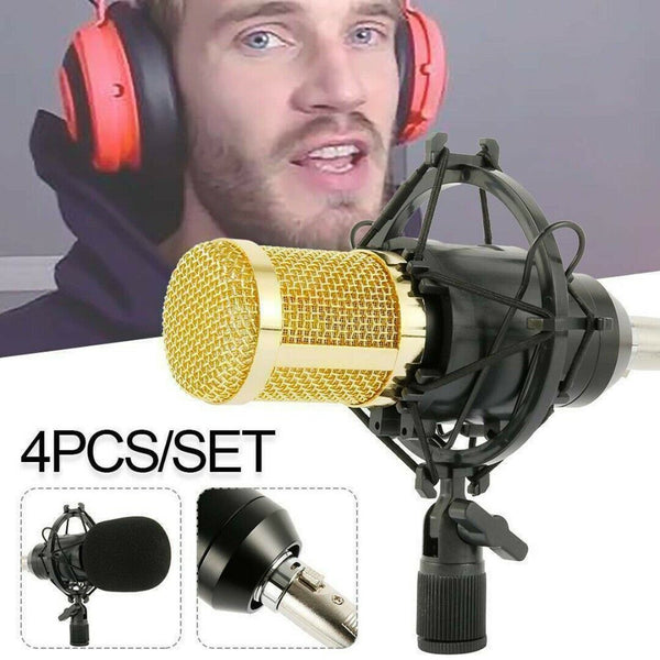 BM-800 Condenser Microphone Professional Broadcasting Studio Recording Mic Kit b