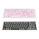 2pcs Foldable Keyboard Cover Keypad Skin Fit for ASUS Laptop Pink & Black