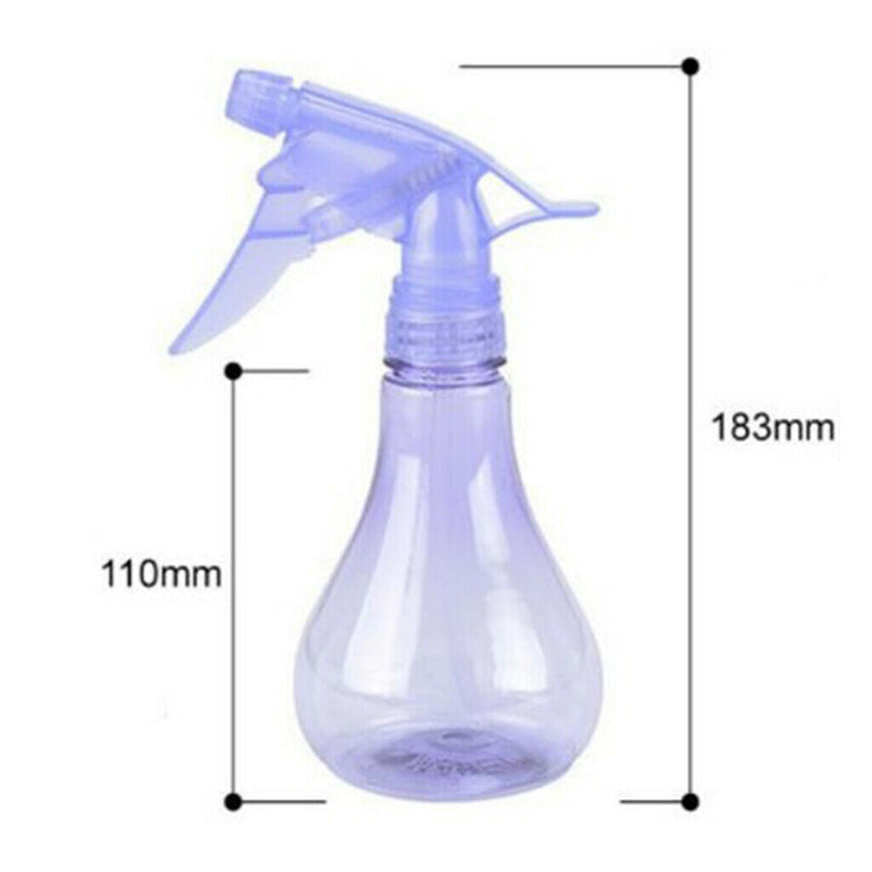 Set Of 8 250ml Misting Spray Bottle Transparent Portable For Haircut Salon