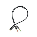 3.5mm Headphone Microphone Stereo Audio Y Splitter Cable Female Pair 2 Mal FHS