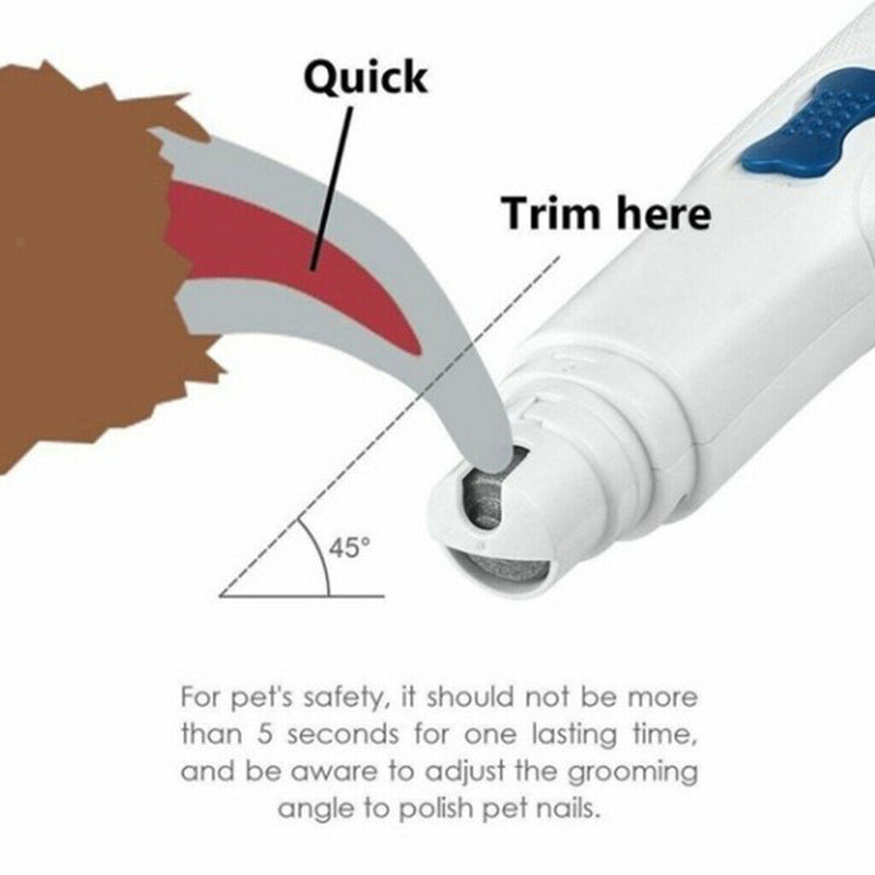Low Noise Dog Nail Grinders Pet Nail Clippers Battery Operated Electric Dogs