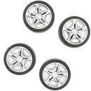 1:10 Scale 4pcs Rubber 5 Spoke Wheel Rim & Tyres For RC Racing Car Parts