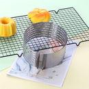 1Pcs Adjustable Round Stainless Steel Mousse Cake Ring Mold Layer Slicer Cutter