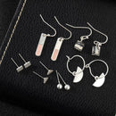 6pair/set Women Geometric Earring Beads Oil Drop Stud Earrings Jewelry