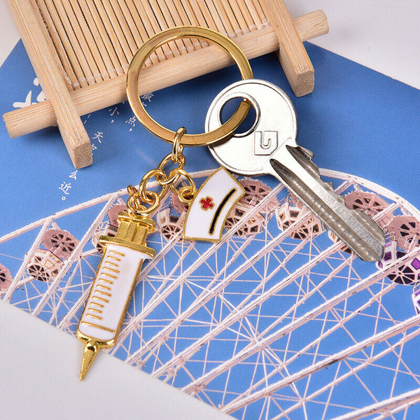 1pc Key Chain Needle Syringe Stethoscope Thermometer Cute Key Chain Jewelry G Gw
