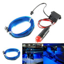 6.5FT Blue LED Car Interior Decor Atmosphere Wire Strips Light Lamp Accessories