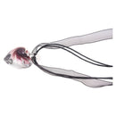 Murano Glass Pendant Necklace Purple Heart Flowers