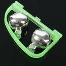 5 Pcs Double Bell Fish Pole Rod Fishing Light Alarm Bells Green Q4A4