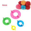 Ball Pompon Set Needle Craft  Pom Maker Weaver Fluff Wool Knitting Tool