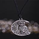 Charm Goddess Crescent Moon Pentagram Pendant Owl Pagan Amulet Necklace Jewelry