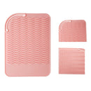 Hair Straightener Heat-resistant Hair Irons Styling Tools Safety Mat Pink