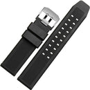 23mm Watch Band Strap Silicone For Luminox Replacem Rubber Black Bracelet