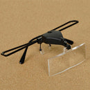 LED Light Adjustable Loupe Folding Glasses Magnifier Metal Frame Headband Watch