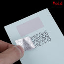 100Pc Blank Security Seal Tamper Proof Warranty Void Label Stickers Matte Sil ME