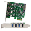 Low Profile 4 Ports Pci-E To Usb 3.0 Hub Pci Express Expansion Card Adapter H4M8