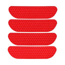 4pcs Open Car Door Stickers Warning Mark Reflective Strips Tapes (Red) A