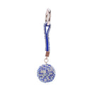 Strap Ball Car Keychain Charm Pendant Key Ring For Women Blue White