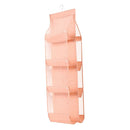 8 Pockets Hanging Purse Handbag Organizer Bag Collection Organizer Pink