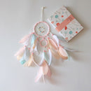 Feather Crafts Dream Catcher Brown Wind Chimes Handmade Dreamcatcher NetB Hn