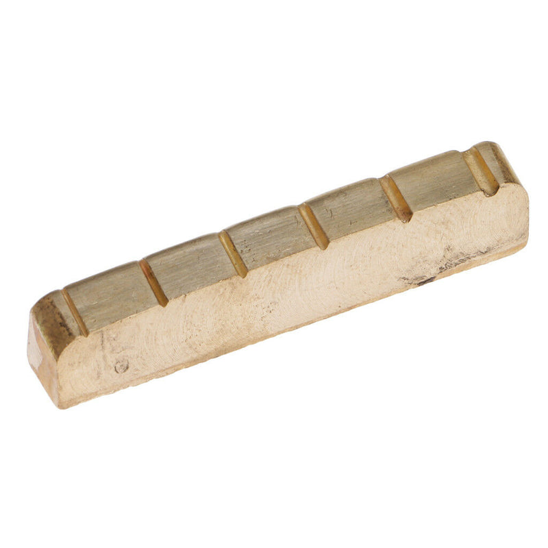 Brass Guitar Saddle Nut Slotted for Musical Instrument 6-String Folk Guitar