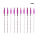 50pcs Disposable Makeup Eyelash Brushes Mascara Wands Applicator (Rose) A