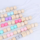 Baby Pacifier Clip Chain Wooden Beads Dummy Clip Safe Teething Chain Baby T T1X4