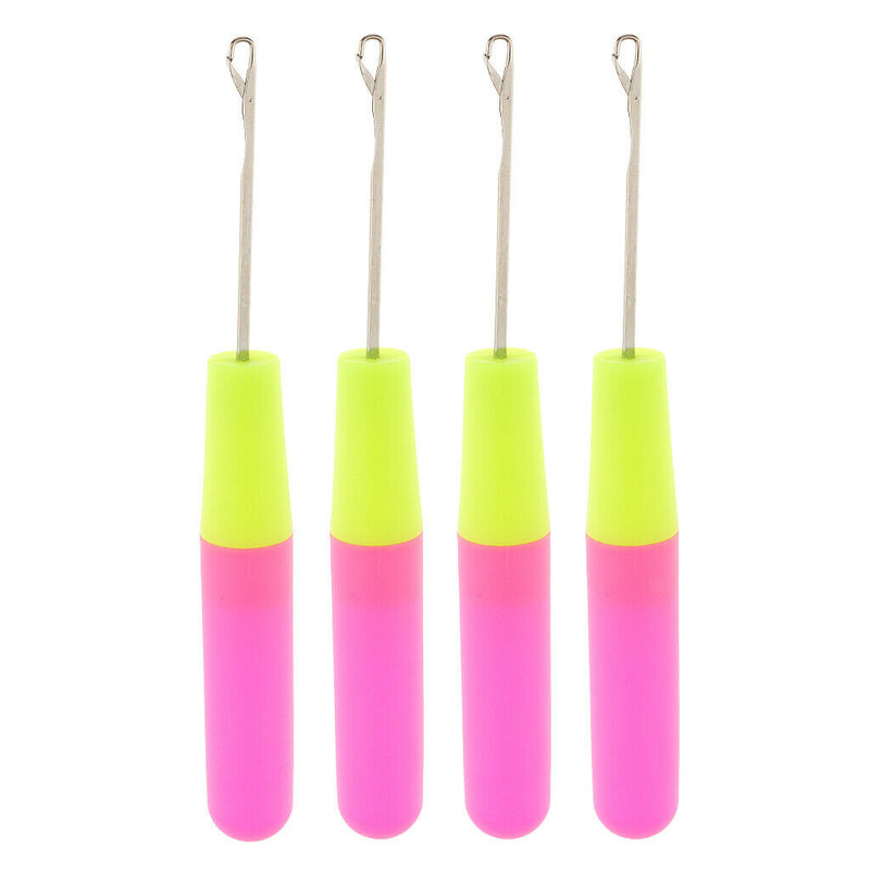 4x Professional Crochet Hooks Knitting Needles Set for Hair Extensions Dreadlock