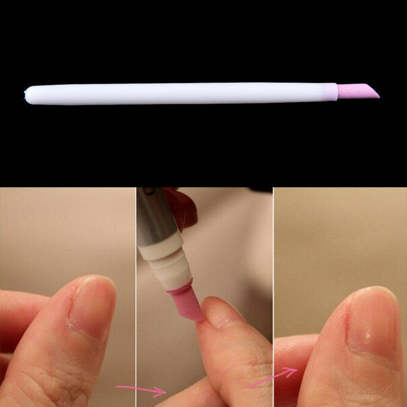 Stone Cuticle Stick Pen Spoon Cut Nail Pusher Manicure Care Tools Nail PusheJ Gw