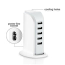 Universal 5 Port USB Wall Travel Charger Desktop USB Hub Charging Stati TOX