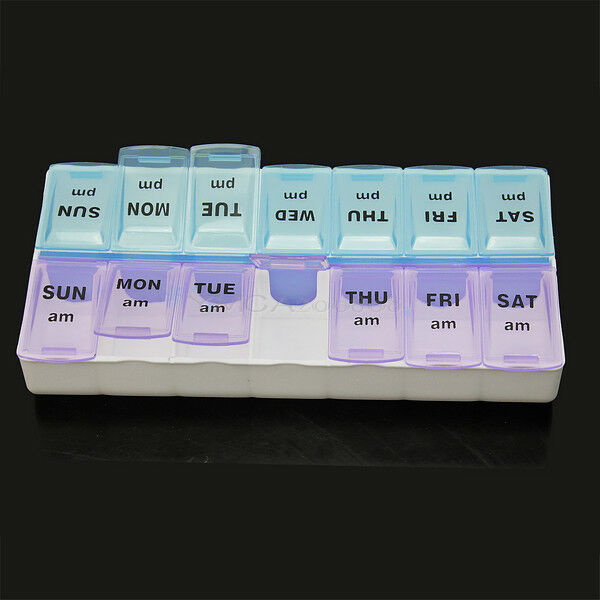 Big Compartment Pill Box 7 Days Medicine Storage Organizer Container Case Boxes