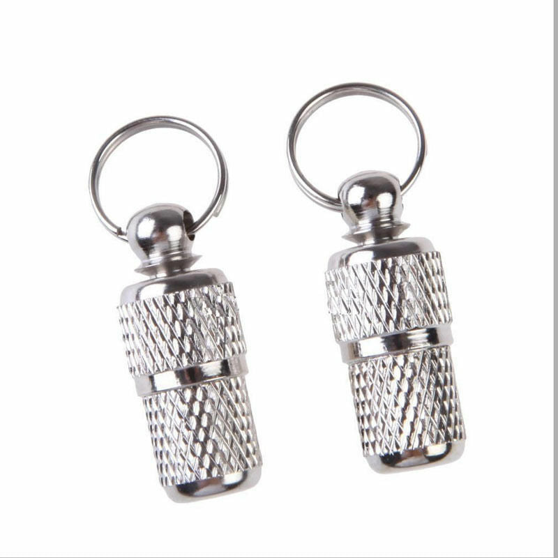 2x Anti-Lost Pet Dog Cat ID Stainless Steel Tag Name Address Barrel Tube JHPLES