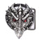 Men's belt buckle 7.3cm dragon head black pattern bronze metal pin bucklesSE3c