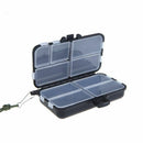 1pcs Utility Black Fishing Tackle Box Lures Hooks Hard Plastic 8 Compartmen F7F6