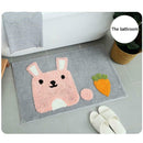 Cartoon Rabbit Thick Non-slip Water Absorbent Door Mats Carpet Floor Pad