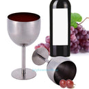 380ML Stainless Steel Wine Glass Cup Goblet Champagne Drinking Bar Restaurant