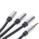 3.5mm Audio Splitter Cable 3.5mm TRS Plug Male to 3x 1/8 Jack Female 1ft