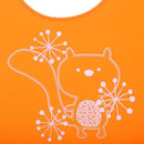 Cartoon Baby Silicone Bib Waterproof Boy Girl Feeding Saliva Towel (Orange)