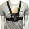 Chest Body Adjustable Harness Strap Outdoor Holder with Clip ABS for Black