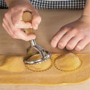 Ravioli Stamp Maker Cutter with Roller Wheel Set, Mold with Wooden Handle f H5U6