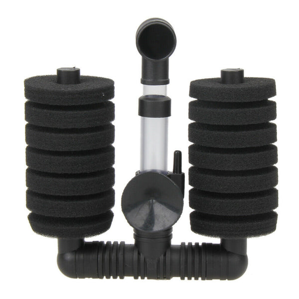 Biochemical Sponge Foam Filter Double Head Equipment Aquarium for Fish Tank Kit