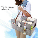 Foldable Baby Diaper Caddy Felt Basket Nursery Organizer Changable Compartments