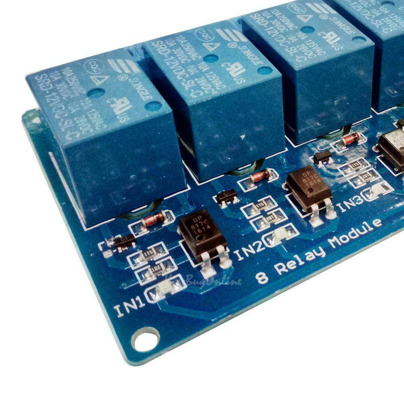 8-Channel 12V Relay Shield Module Board for Arduino UNO 2560 1280 ARM PIC AVR
