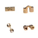 4X 8mm Brass Barrel Cabinet Hinge Cylindrical Hidden Invisible Hinges  Z