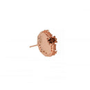 10Pcs Crown Bezel Stud Earrings Setting Blank for DIY Jewelry Earring Making