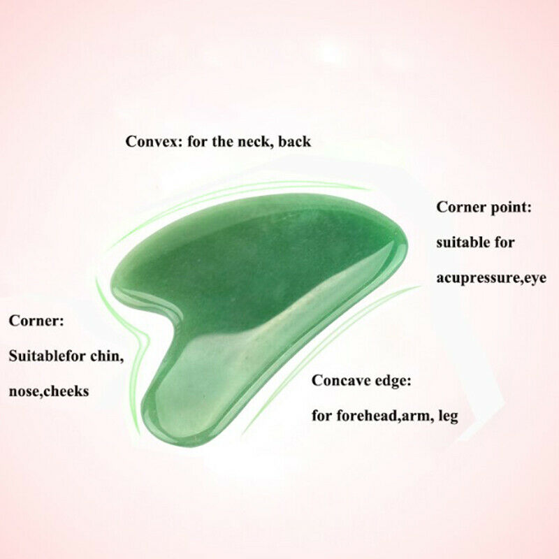 Green Aventurine Stone Scraper Massage Skincare Tool Body Care SPA Gua Sha SEAU