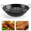 Grill Pan Easy Clean Home Kitchen With Handle Non Stick Round Roasting BBQ Plate