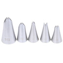 5Pcs Leaves Nozzles Stainless Steel Icing Piping Nozzles Tips Pastry Cake De 3C
