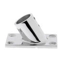 2x Hand Rail Fitting 60 Degree 1" Square Base - Marine 316 Stainless Steel
